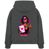 Queen of Hearts - Womens Organic Boxcut Hoodie