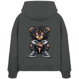 Bad Ass Teddy - Womens Organic Boxcut Hoodie