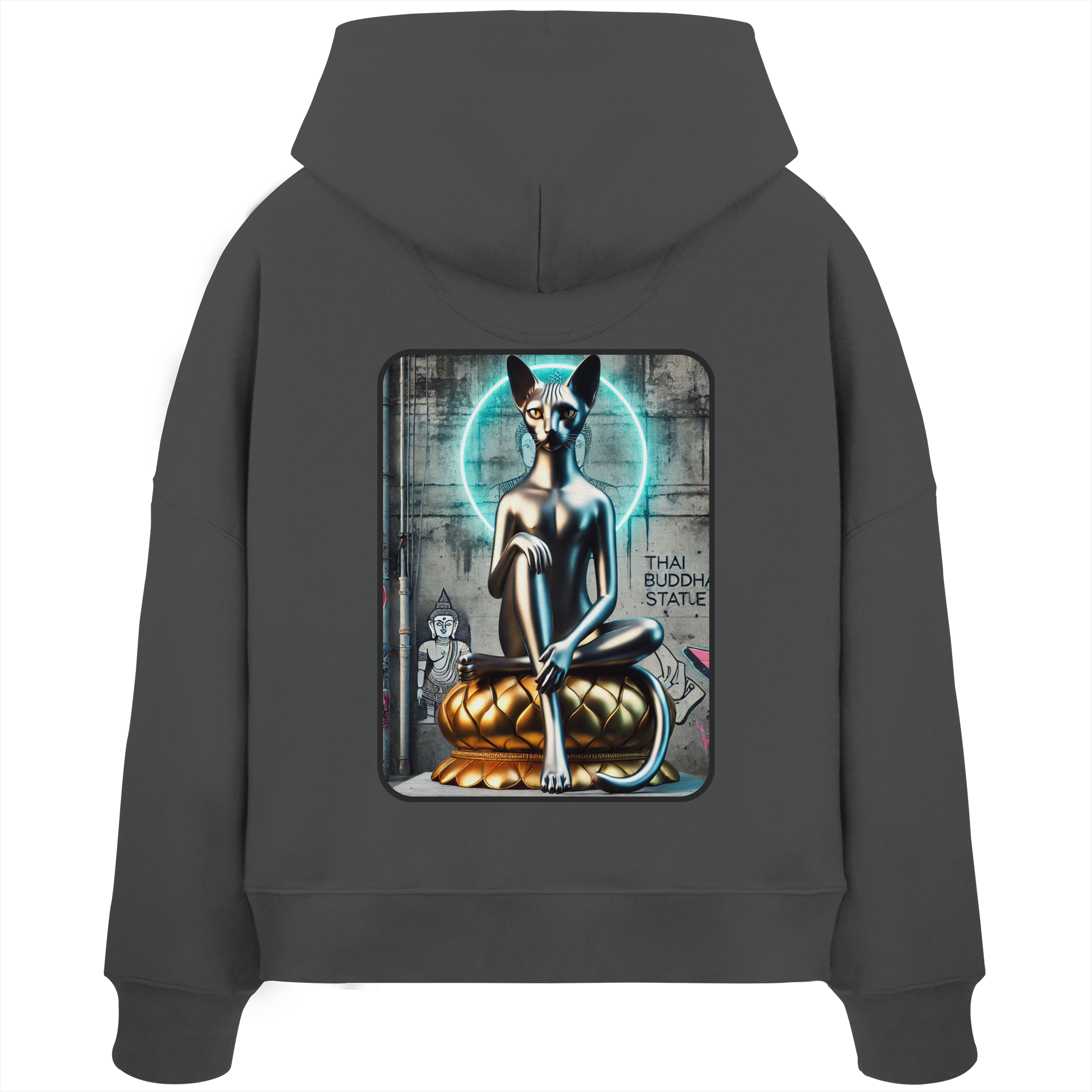 Mystic Cat - Womens Organic Boxcut Hoodie