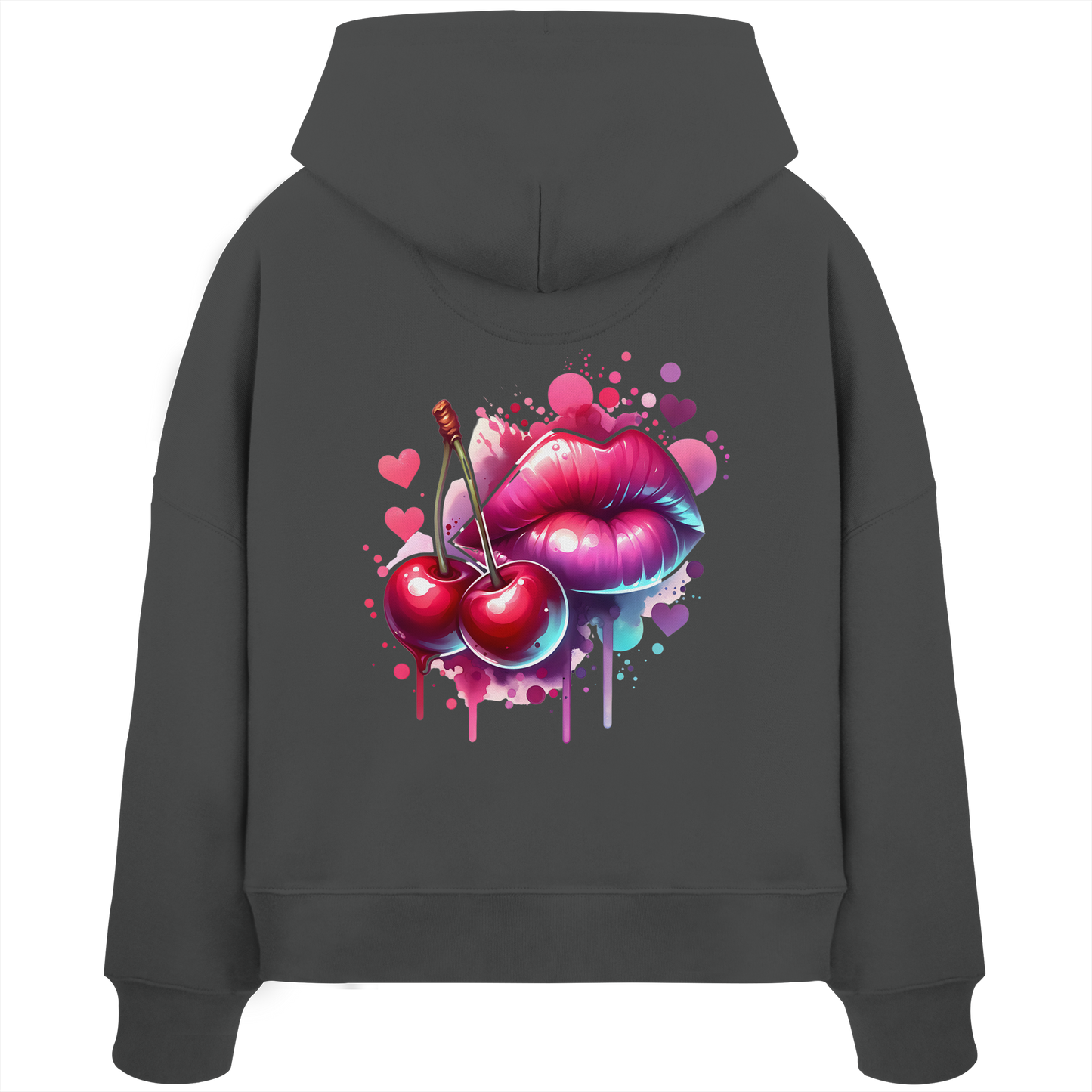 Cherry Kiss - Womens Organic Boxcut Hoodie