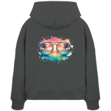 Tropical Sunset Glasses - Womens Organic Boxcut Hoodie