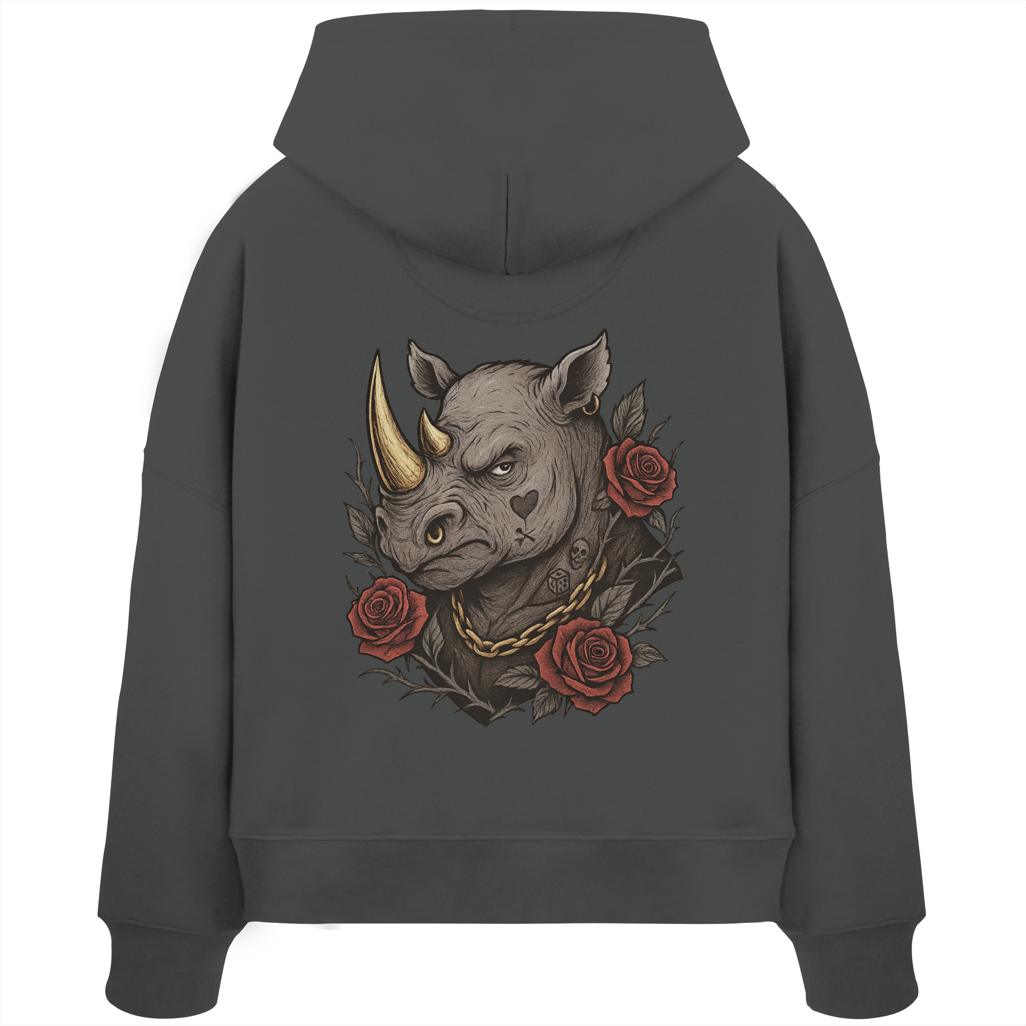 Inked Rhino - Womens Organic Boxcut Hoodie