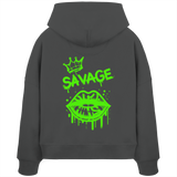 Kiss of Attitude - Womens Organic Boxcut Hoodie