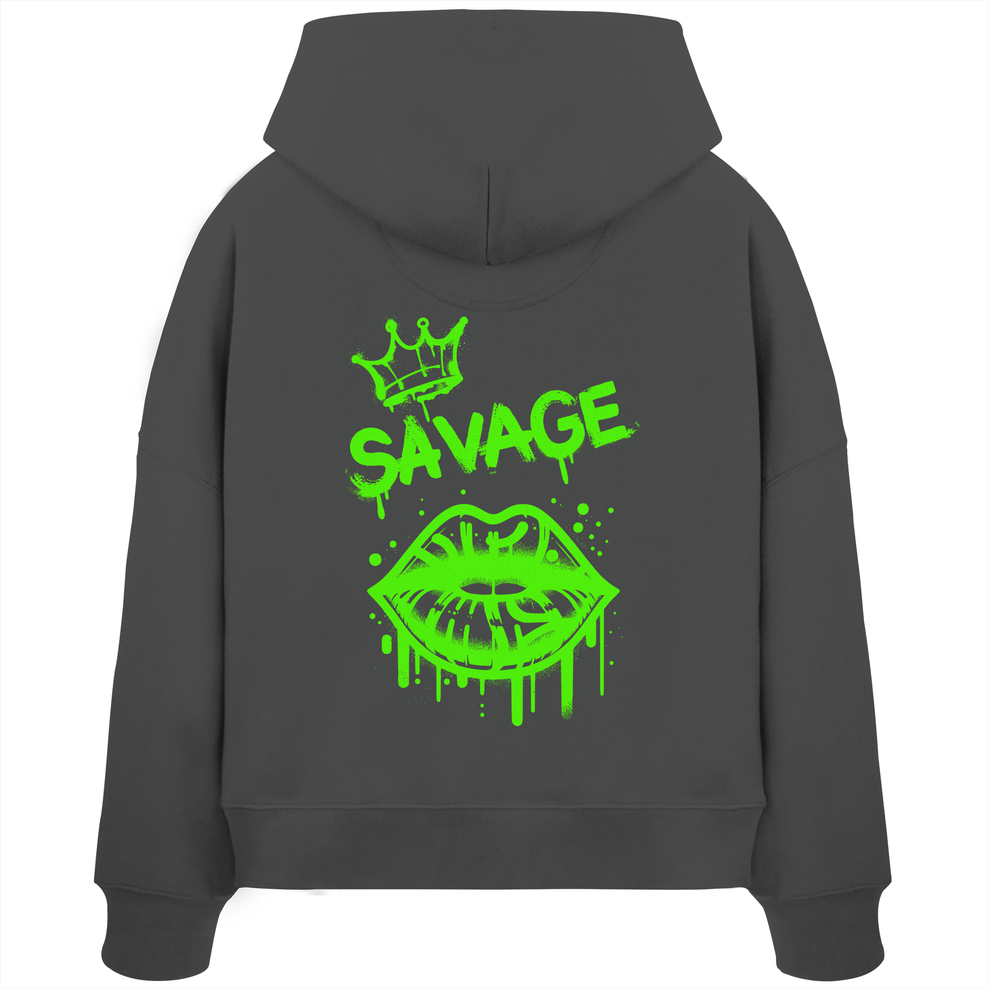 Kiss of Attitude - Womens Organic Boxcut Hoodie