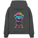 Punk Neon Teddy - Sweat à capuche bio Boxcut pour femme