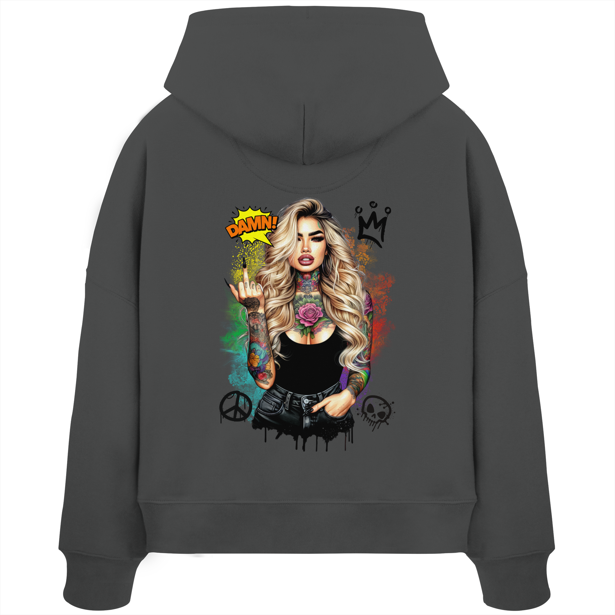 Ink Queen - Womens Organic Boxcut Hoodie