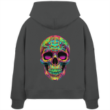 Sweat à capuche bio Boxcut pour femme Motif tête de mort psychédélique