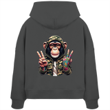 Jungle Ink Monkey - Womens Organic Boxcut Hoodie