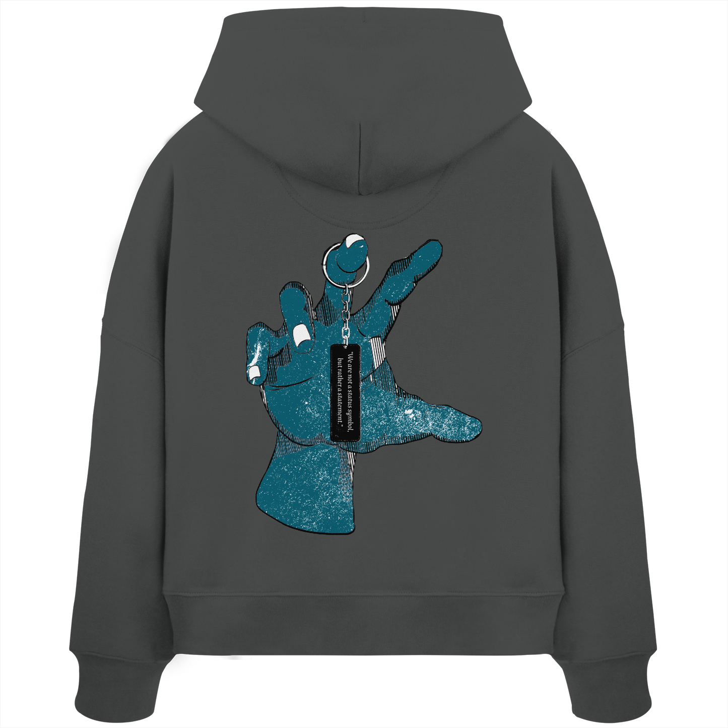 Statement Hand - Womens Organic Boxcut Hoodie