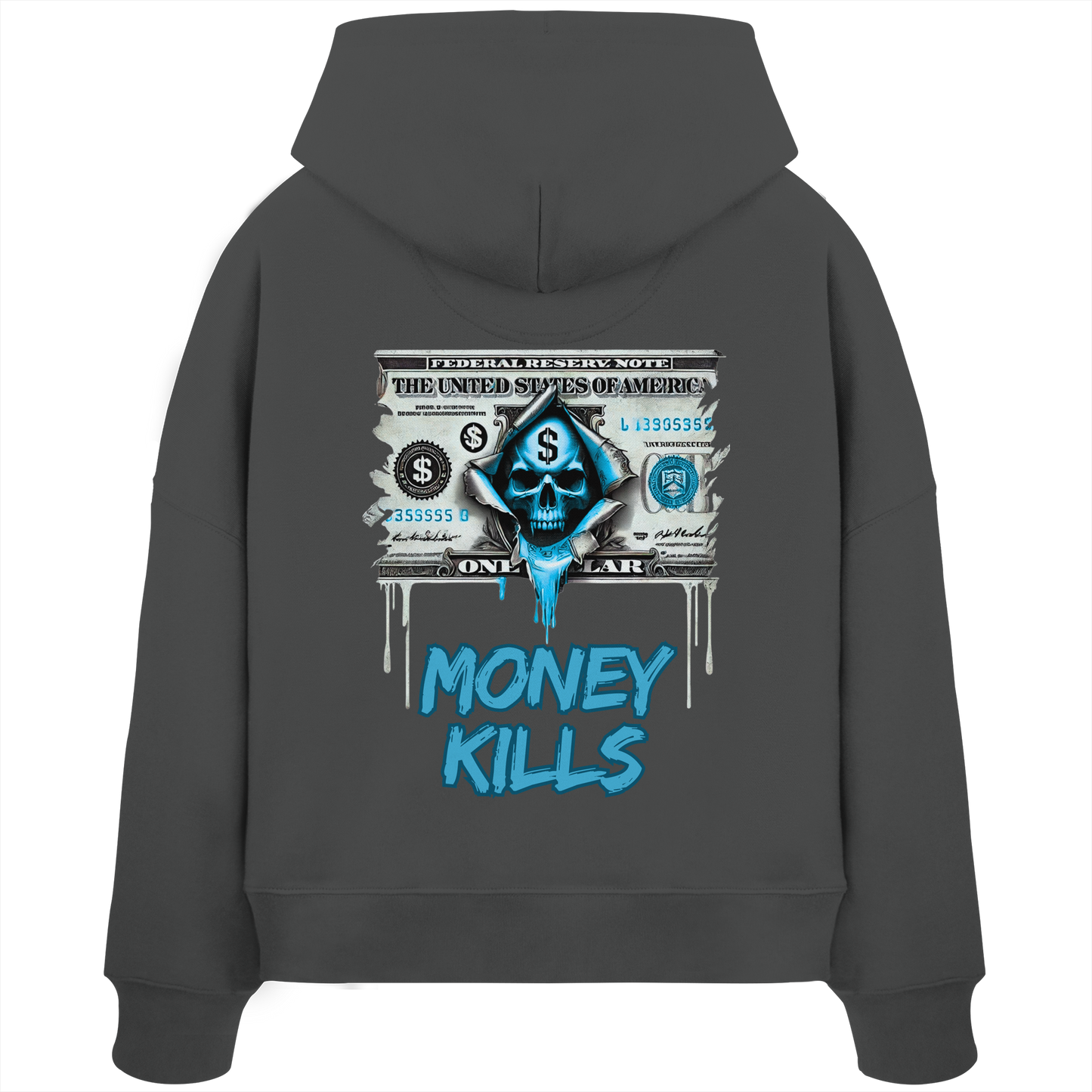 Money Kills - Womens Organic Boxcut Hoodie