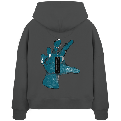 Statement Hand - Womens Organic Boxcut Hoodie