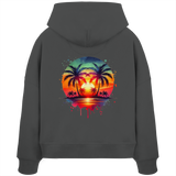 Tropical Sunset - Womens Organic Boxcut Hoodie