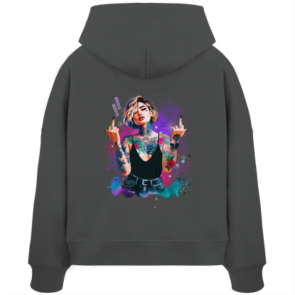 Rebel Rose - Womens Organic Boxcut Hoodie