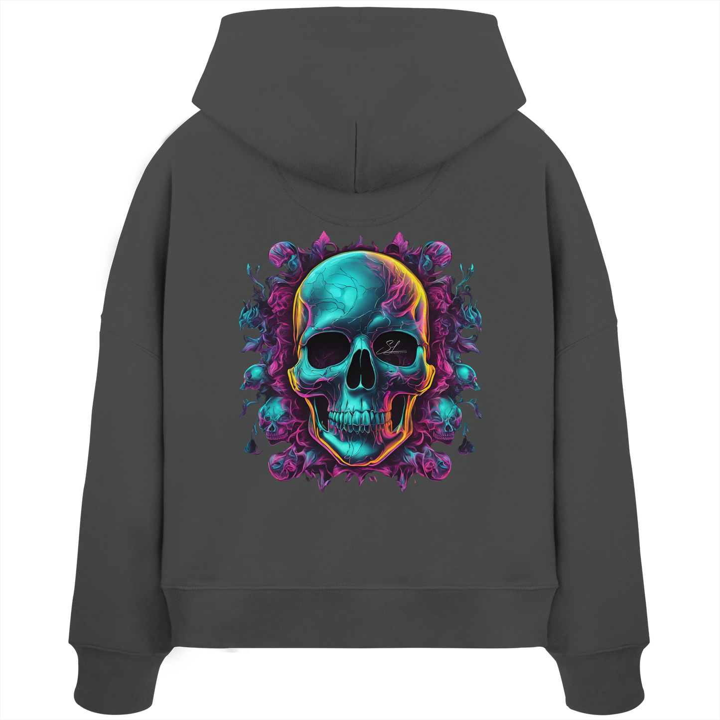 Galactic Skull - Womens Organic Boxcut Hoodie