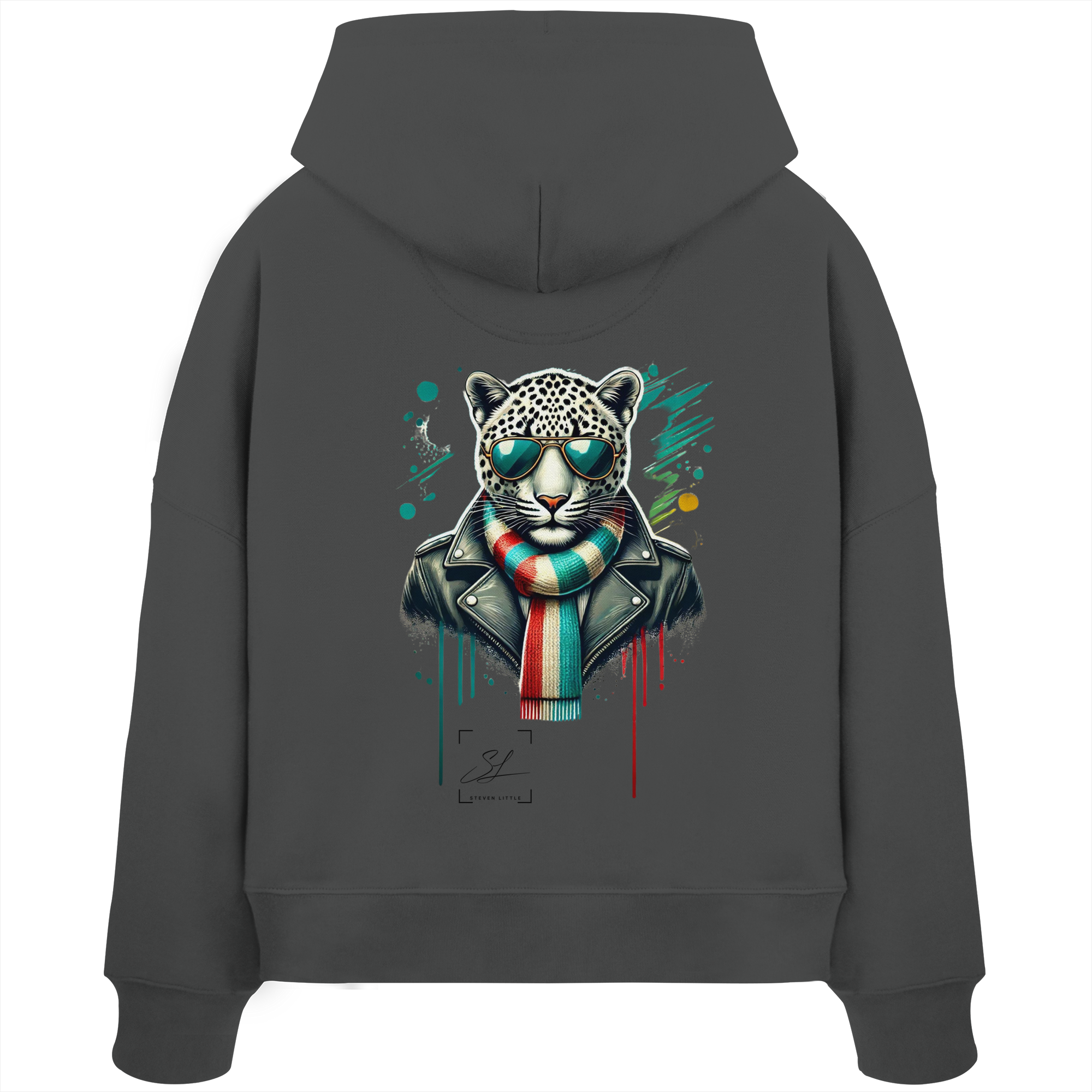 Urban Leopard - Womens Organic Boxcut Hoodie