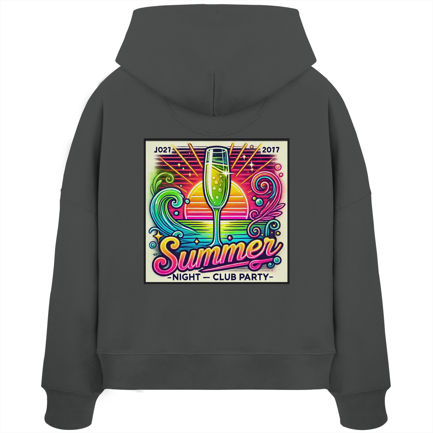 Summer Party Vibes - Womens Organic Boxcut Hoodie