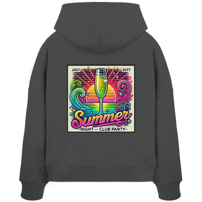 Summer Party Vibes - Womens Organic Boxcut Hoodie
