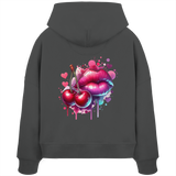 Cherry Kisses - Womens Organic Boxcut Hoodie