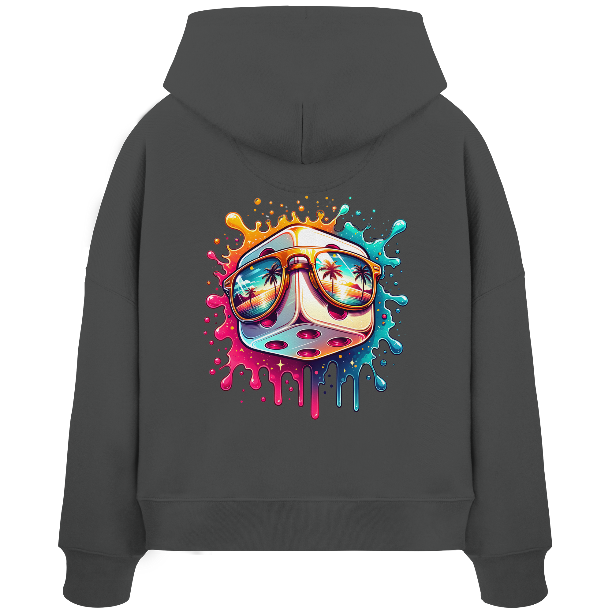 Sunset Vibes Dice - Womens Organic Boxcut Hoodie