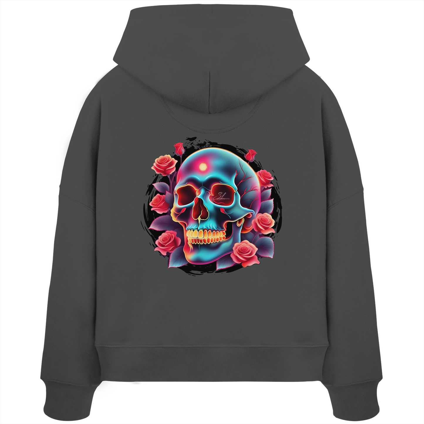 Glow Skull - Womens Organic Boxcut Hoodie