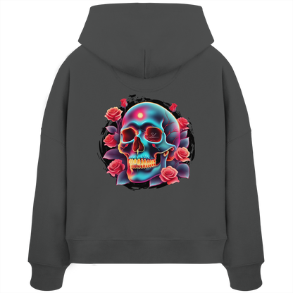 Glow Skull - Womens Organic Boxcut Hoodie