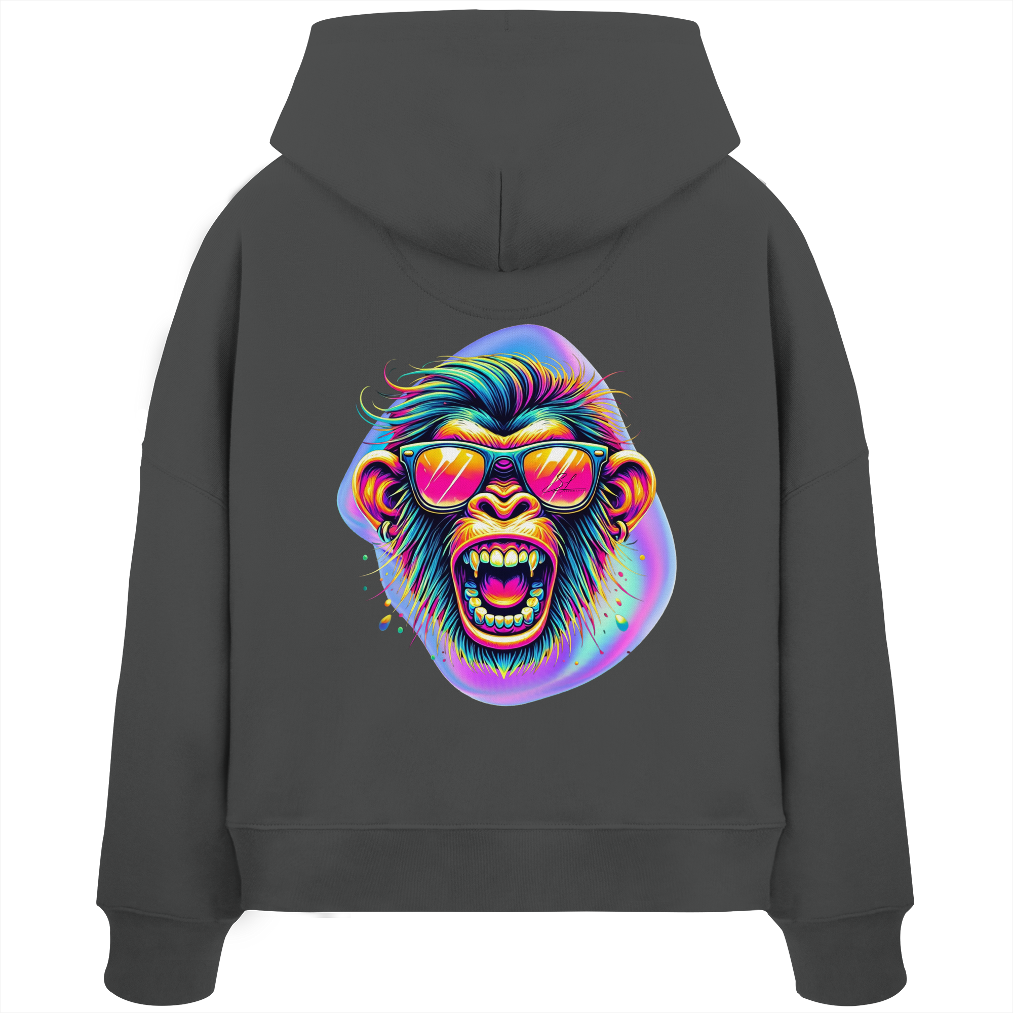 Crazy Chimp - Sweat à capuche Boxcut bio pour femme