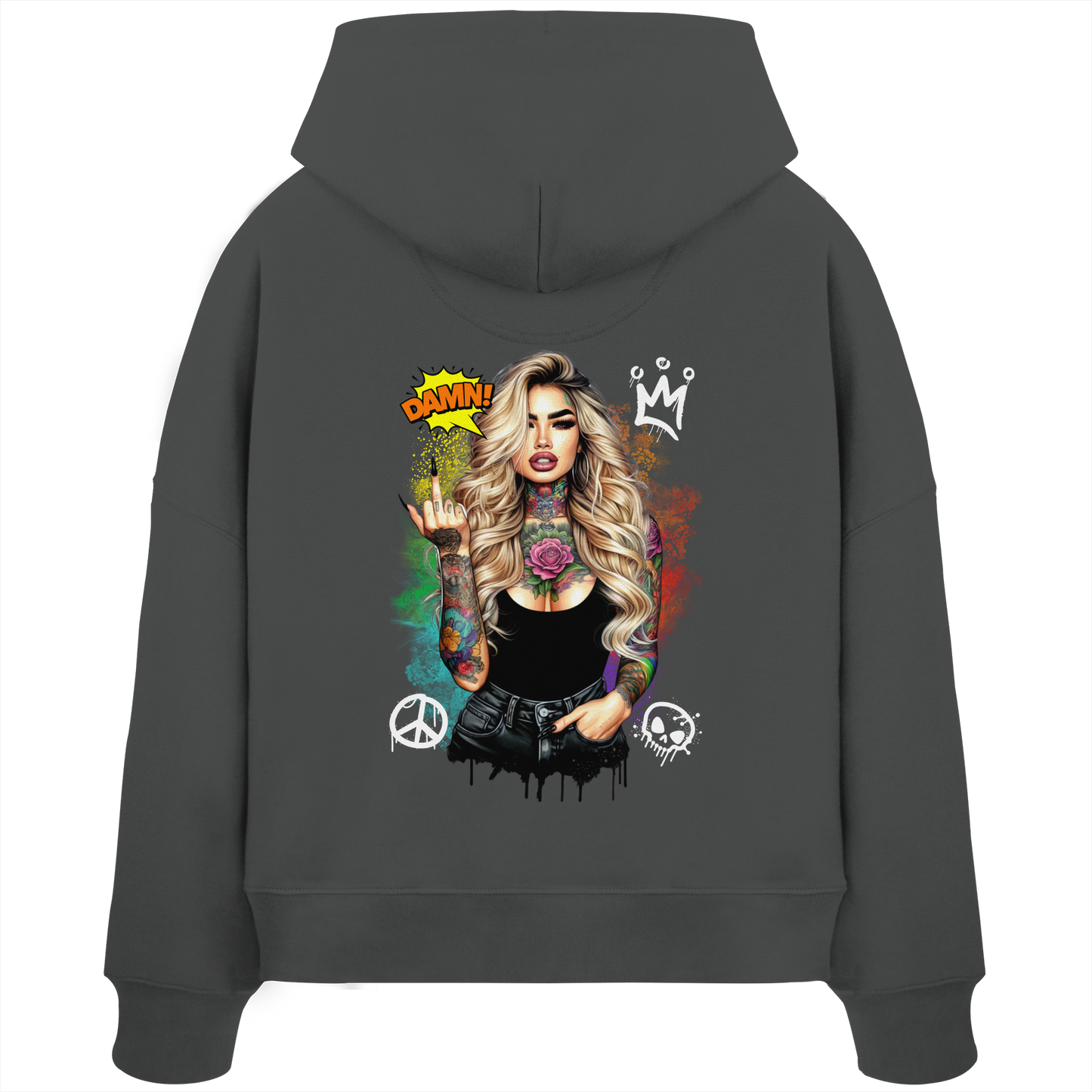 Ink Queen - Womens Organic Boxcut Hoodie