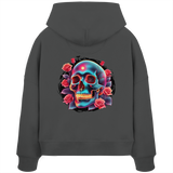 Sweat à capuche bio Boxcut pour femme avec motif tête de mort phosphorescente