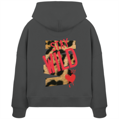 Stay Wild - Womens Organic Boxcut Hoodie