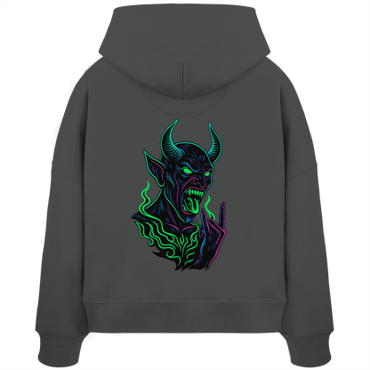 Neon Hellfire - Womens Organic Boxcut Hoodie