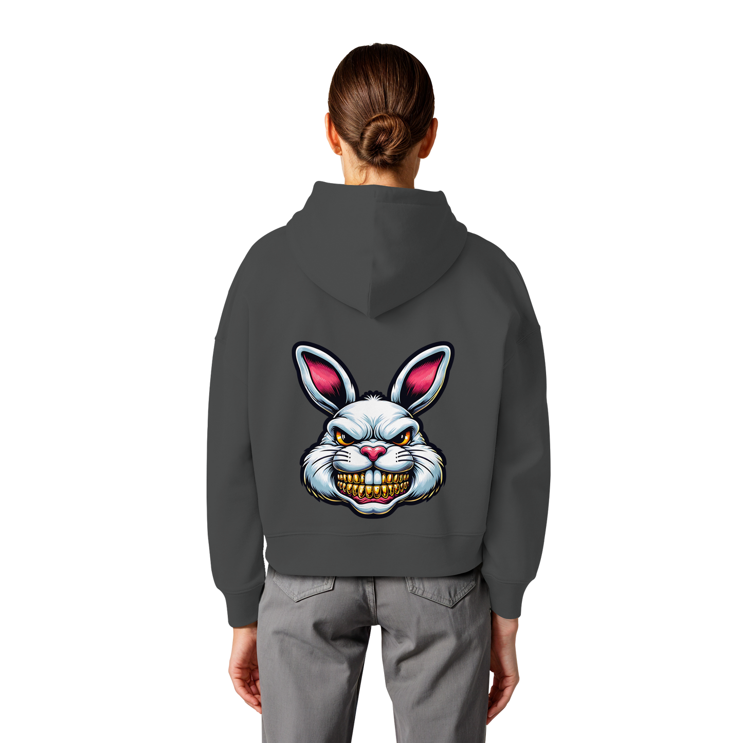 Tooth Bunny - Womens Organic Boxcut Hoodie