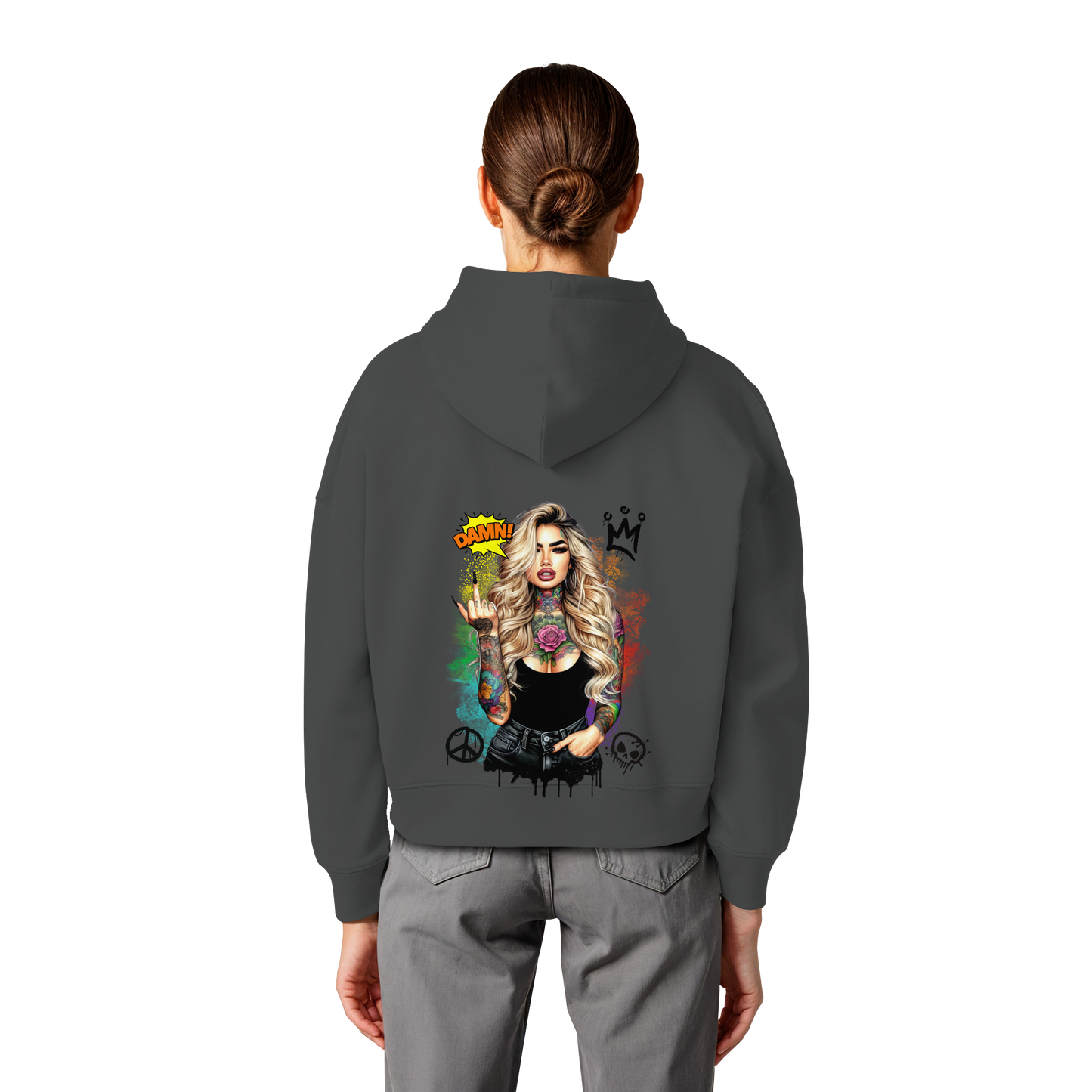 Ink Queen - Womens Organic Boxcut Hoodie