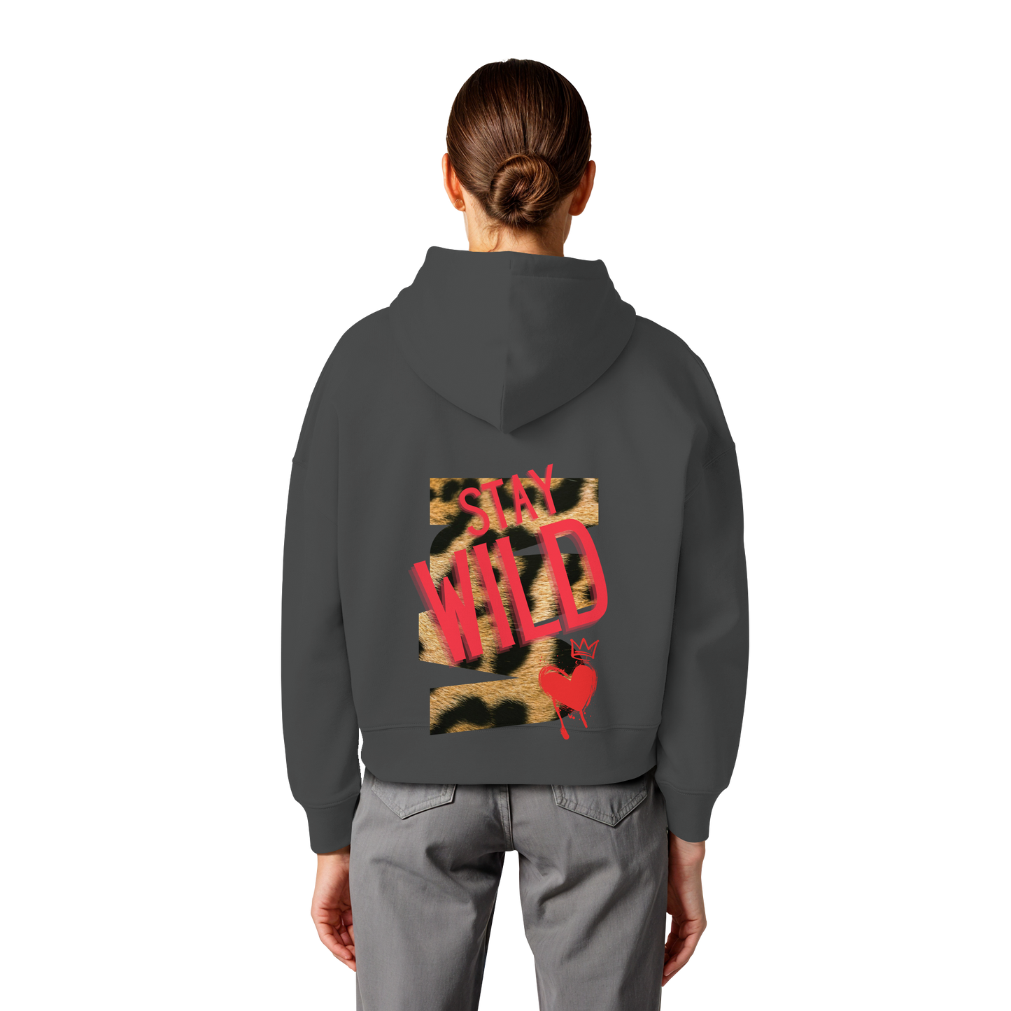 Stay Wild - Womens Organic Boxcut Hoodie