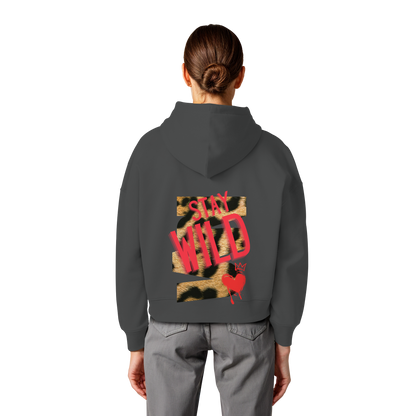 Stay Wild - Womens Organic Boxcut Hoodie