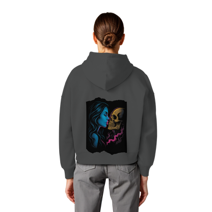 Kissing Skull - Womens Organic Boxcut Hoodie