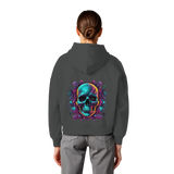 Sweat à capuche bio pour femme Motif crâne galactique