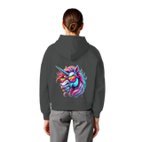 Funky Unicorn - Sweat à capuche bio Boxcut pour femme