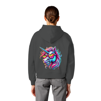 Funky Unicorn - Womens Organic Boxcut Hoodie