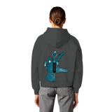 Statement Hand - Womens Organic Boxcut Hoodie