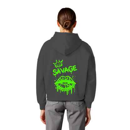 Kiss of Attitude - Womens Organic Boxcut Hoodie