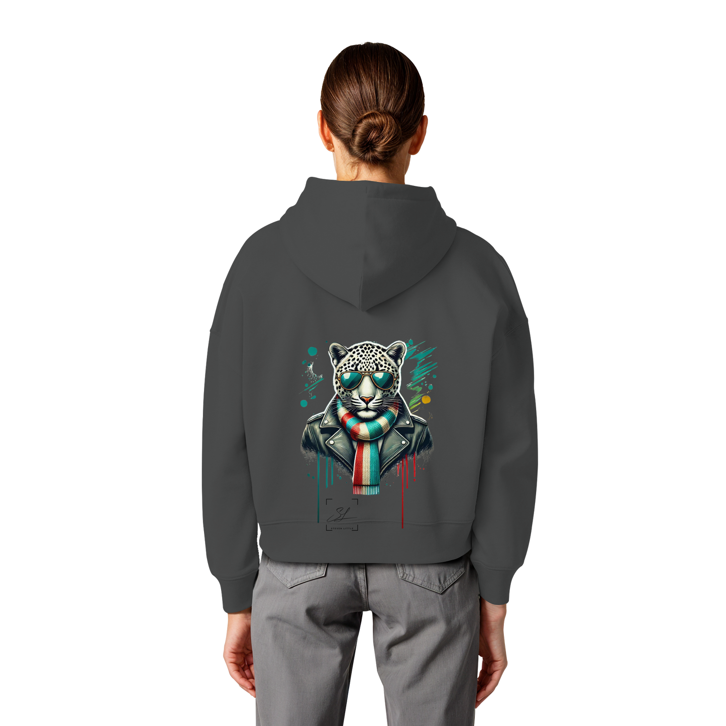 Urban Leopard - Womens Organic Boxcut Hoodie