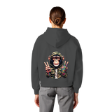 Jungle Ink Monkey - Womens Organic Boxcut Hoodie