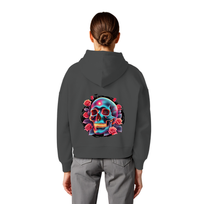Glow Skull - Womens Organic Boxcut Hoodie