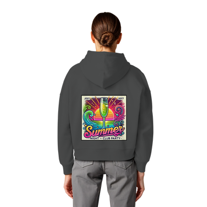 Summer Party Vibes - Womens Organic Boxcut Hoodie