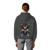 Bad Ass Teddy - Womens Organic Boxcut Hoodie