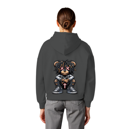 Bad Ass Teddy - Womens Organic Boxcut Hoodie