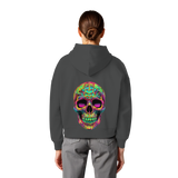 Sweat à capuche bio Boxcut pour femme Motif tête de mort psychédélique