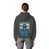 Money Kills - Sweat à capuche bio Boxcut pour femme