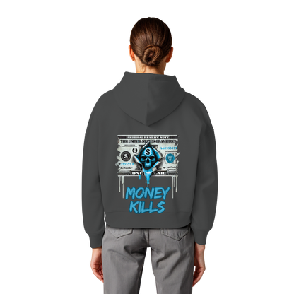 Money Kills - Womens Organic Boxcut Hoodie