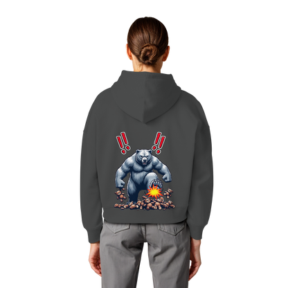 Teddy Terror - Womens Organic Boxcut Hoodie